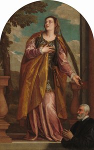 Heilige Lucia und ein Spender, ca. 1585-1595