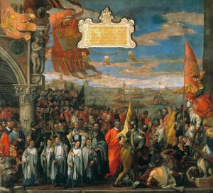 Die siegreiche Rückkehr des Dogen Andrea Contarini nach dem Triumph in Chioggia, 1580