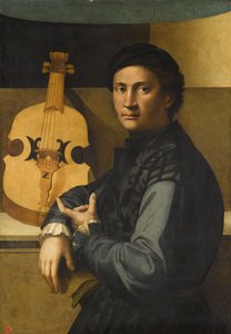 Porträt eines Bratschisten von Paolo Zacchia the Elder