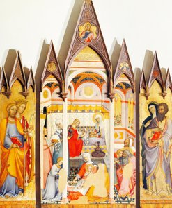 Altarbild der Geburt der Jungfrau von Paolo di Giovanni Fei (ca. 1345-ca. 1411) von Paolo di Giovanni Fei