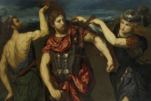 Perseus bewaffnet von Merkur und Minerva von Paris Bordone