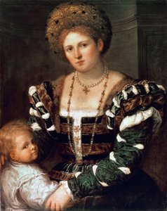 Porträt einer Dame mit einem Jungen