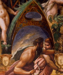 Aktäons Gefährten (aus dem Mythos von Diana und Aktäon) von Parmigianino