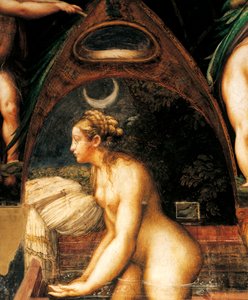 Diana und Aktäon (Detail) von Parmigianino
