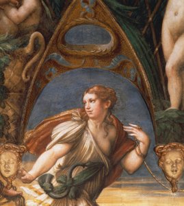 Die Nymphe wird vom Hirten ergriffen, von Francesco Mazzola, bekannt als Parmigianino (Detail)