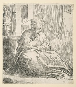 Sitzende Frau, bekannt als Heilige Thais von Parmigianino