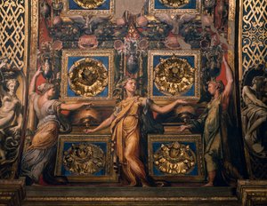 Drei kluge Jungfrauen (Detail) von Parmigianino