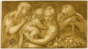 Heilige Familie mit Maria Magdalena von Parmigianino