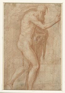Mann, der warnend seinen Finger hebt von Parmigianino