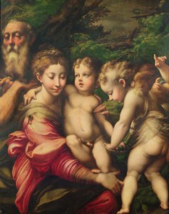 Die Heilige Familie (Ruhe auf der Flucht nach Ägypten) von Parmigianino