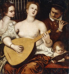 Zwei Mädchen und ein Jüngling machen Musik