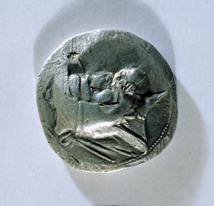 Tetradrachme von Vahbarz, König von Persis, mit Darstellung des Königs (Vorderseite)