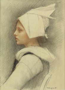 Ein bretonisches Mädchen von Pascal Adolphe Jean Dagnan Bouveret
