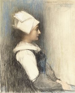 Ein bretonisches Mädchen von Pascal Adolphe Jean Dagnan Bouveret