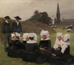Les Bretonnes au Pardon, 1887 von Pascal Adolphe Jean Dagnan Bouveret