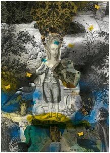 Träumerische Rokoko-Collage