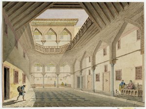 Ansicht des Inneren eines Karawansereis, Heimat von Azir Osman Agha