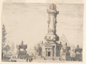 Entwurf für eine Bühne: Ein Friedhof von Pasquale Canna