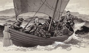 Bonnie Prince Charlie macht sich auf den Weg zur Isle of Skye