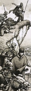 Briten beobachten die Ankunft der römischen Legionen