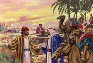 Eliezer kommt am Brunnen an