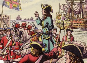 König Wilhelm III. landet in Carrickfergus