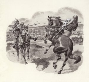 Ritter in der Schlacht von Poitiers
