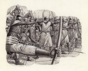 Langbogenschützen in der Schlacht von Falkirk