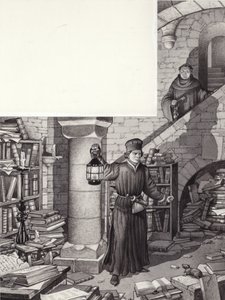 Poggio Bracciolini in der vernachlässigten Bibliothek des Klosters St. Gallen