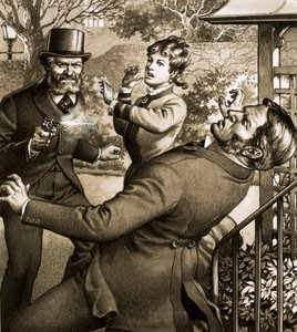 Charles Peace, der berüchtigte Einbrecher und Mörder, erschießt eines seiner Opfer