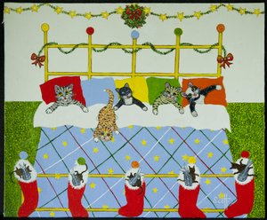 Weihnachtsmorgen, 5 im Bett