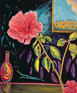 Hibiskus mit Vase von Patricia Contemporary Artist Eyre