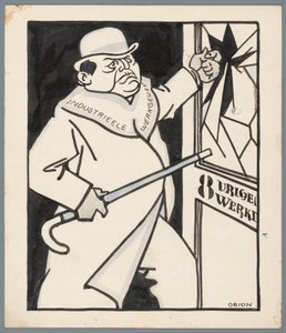 Arbeitgeber und der Achtstundentag von Patricq Kroon (signed by artist)