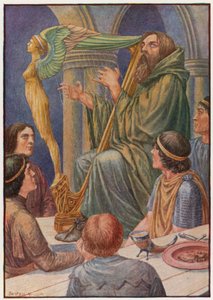 Der Dagda würde seine Harfe nehmen und ein paar Akkorde anschlagen