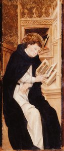 Ein Augustinermönch liest ein Antiphonar