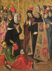 Heiliger Augustinus im Streit mit den Ketzern