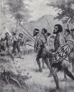 Kapitän Cook und die Ureinwohner Australiens von Paul (after) Hardy