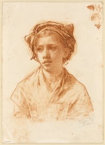 Büste eines Bauernmädchens von Paul Adolphe Rajon