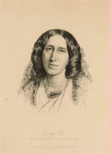 Porträt von George Eliot 1819-1880 von Paul Adolphe Rajon