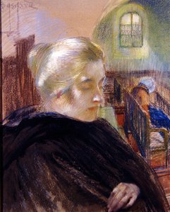 Porträt von Madame Besnard von Paul Albert (attr. to) Besnard