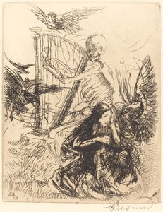 Musikerin von Paul Albert Besnard