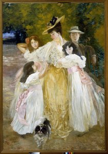 Porträt von Madame Mante und ihren Kindern von Paul Albert Besnard