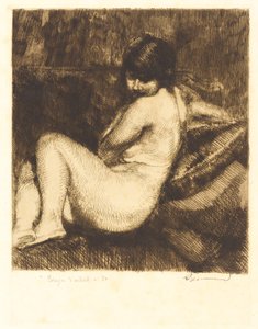 Der gefiederte Turban Le turban à aigrette, 1901 von Paul Albert Besnard