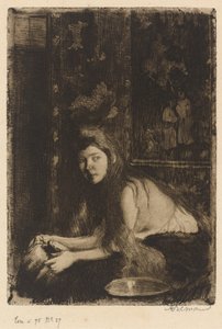 Frau mit einer Vase La femme au vase, 1894 von Paul Albert Besnard