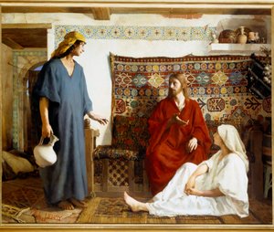 Jesus bei Martha und Maria von Paul Alexander Alfred Leroy