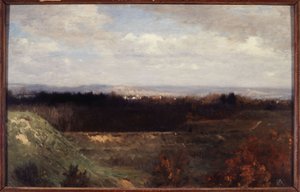 Blick auf den Bois de Boulogne vom Boulevard Suchet, ca. 1860 von Paul Alfred de Curzon
