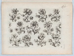 Serie kleiner Blumenmotive, Platte 6, ca. 1670-85