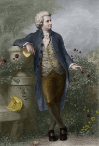 Porträt von Wolfgang Amadeus Mozart (1756-1791) in Salzburg. Gravur von Paul Barfus (1823-1895).