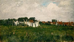 Mecklenburg, Landschaft mit der kleinen Stadt Schwann an der Warrow
