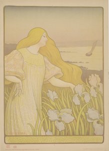 Mädchen zwischen Iris von Paul Berthon